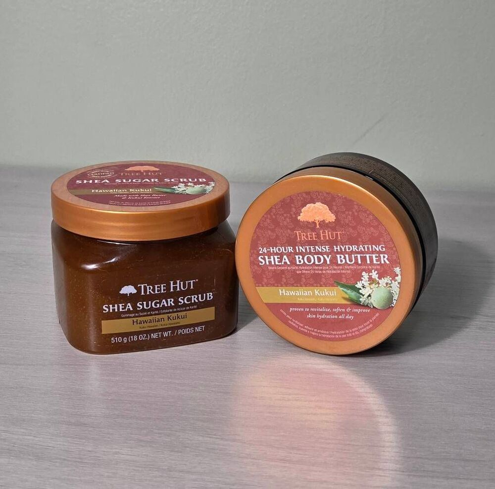 Tree Hut Hawaiian Kukui HTF Body Butter & Sugar Scrub Set